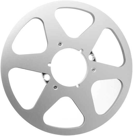 Lege bandspoel, 1/4 inch (10,5 inch) met 6 gaten, universele open spoel voor geluidsopname, aluminium opnamespoel voor Studer (zilver). van Merkloos