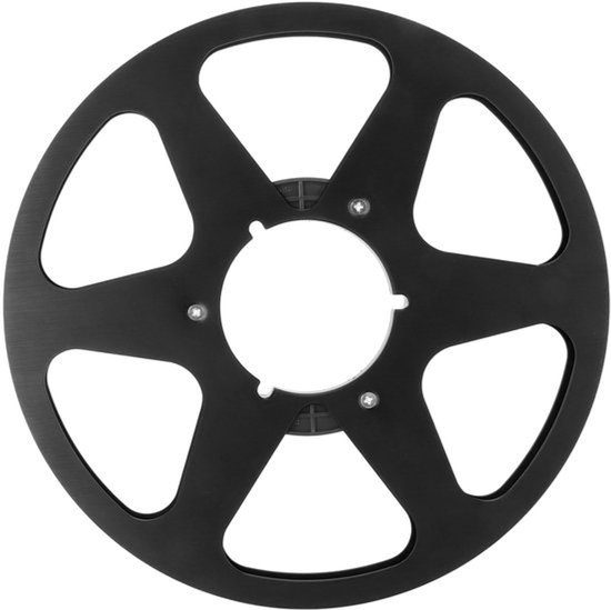 Lege bandspoel, 1/4 inch (10,5 inch) met 6 gaten, universele open spoel voor geluidsopname, aluminium opnamespoel, voor Studer (zwart) van Merkloos