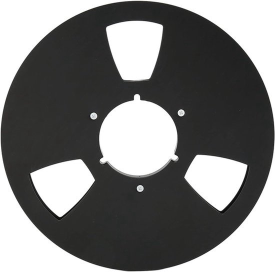 Lege Bandspoel van 10 Inch - Open Aluminium Spoel voor Grand Master 456 Geluidsbanden voor 1/4 Inch Tape (Zwart) - Perfect voor Audio-opnames en Tapeherstel