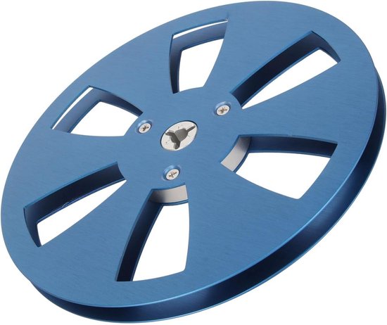 Lege Haspel Spoel - Tape Spoel Opwikkelspoel - Muziek Opnemen - Roestvrijstalen Schroeven - 7 inch - Blauw van Merkloos