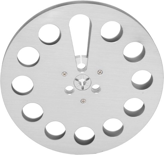 Lege Haspel - Tape Spoel - Muziek Opnemen - 11 Gaten Ontwerp - 7 inch - Zilver
