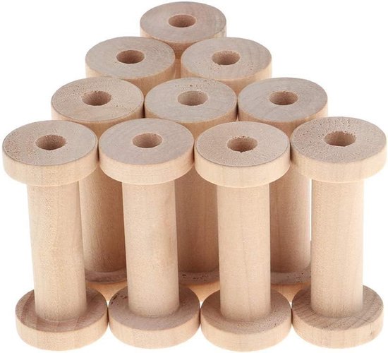 Lege houten spoelen voor draadorganizer - Ideaal voor naaien, handwerk en borduren