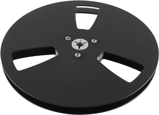 Lege Rolband Reel, 1/4 7 Inch 3-Hole Tape Spool, Aluminium Vervangingsonderdeel voor Coilmachine met Opening en Lege Plaat (Zwart)
