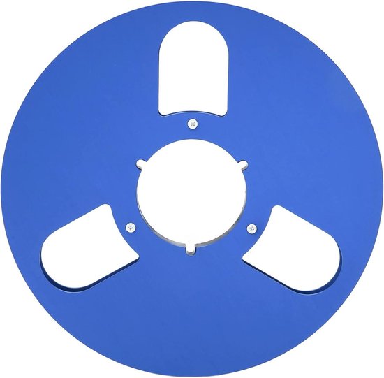 Lege Spoel Aluminium - Opwikkelspoel Tape - Geluidsopnames Archiveren - 3 Windbestendige Gaten - 10 Inch - Blauw