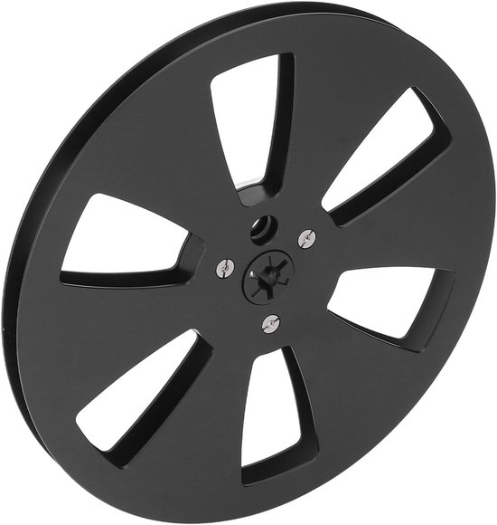 Lege Spoel - Bandspoel Aluminium - Opnemen Geluid - Lichtgewicht Sterke Legering - 7 Inch Diameter - Zwart van Merkloos