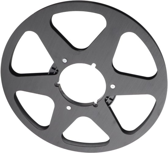Lege Spoel - Tape Reel - Opnemen Muziek - Aluminium Constructie - 10 Inch Diameter - Zwart van Merkloos