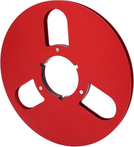 Lege Spoel - Tape Spoel - Geluidsband Afspelen - Aluminiumlegering Constructie - 10 Inch Diameter - rood
