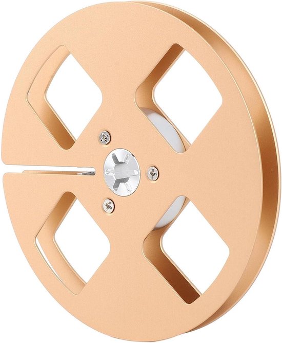 Lege Spoel - Tape Spoel - Muziek Opnemen - Aluminium Constructie - 5 Inch Diameter - Goud