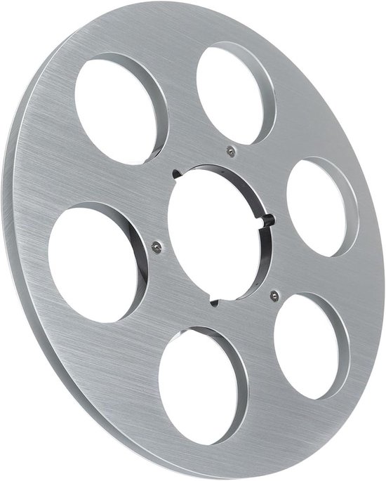 Lege Tape Haspel - Spoel Aluminium - Bandrecorder Reparatie - 6-Gats Windbestendig Ontwerp - 10.5 inch - Zilver