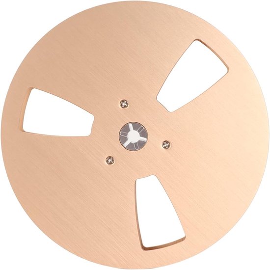Lege Tape Hasple - Open Reel Haspel - Muziek Opnemen - 3-Gats Ontwerp - 7 inch - Goud