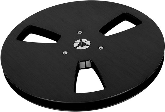 Lege Tape Reel 7 Inch Aluminiumlegering Open Reel Audio Opname Tape Reel 3 Gat Opening Machine Deel Opener Lege Plaat voor TEAC (Zwart) van Merkloos