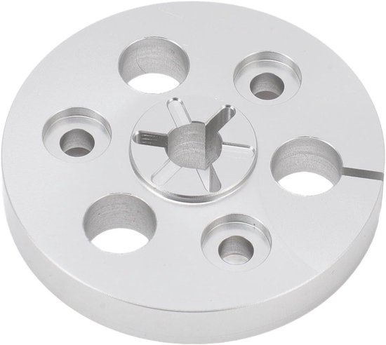 Lege Tape Spoel - Adapter Hub - Muziek Archiveren - CNC Aluminium - 7 Inch - Zilver