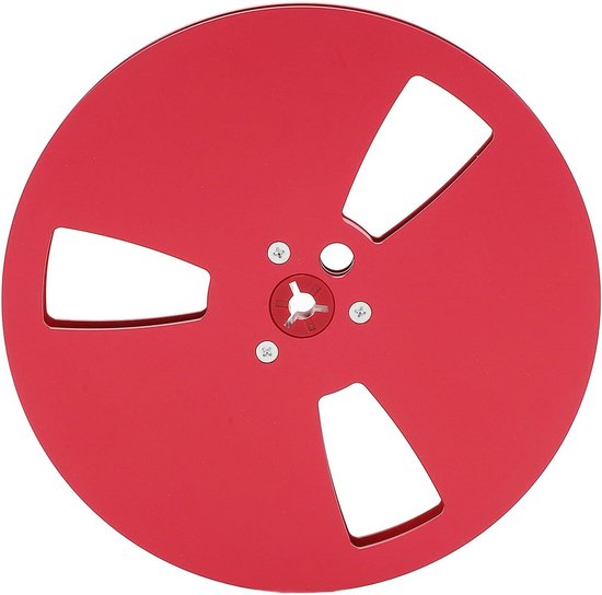 Lege Tapespoel - Aluminium Spoel - Geluidsopname - 3 Gaten Ontwerp - 7 Inch Diameter - Rood