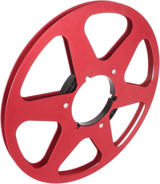 Lege Tapespoel - Opwikkelspoel Bandrecorder - Muziek Archiveren - Luchtvaart Aluminium - 10.5 inch - Rood