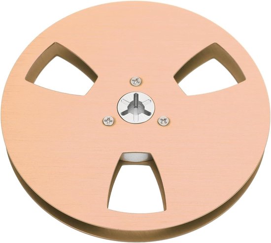 Lege Tapespoel - Spoel voor Bandrecorder - Geluidsopname Verbeteren - Luchtvaartaluminium Constructie - 5 Inch Diameter - Goud van Merkloos