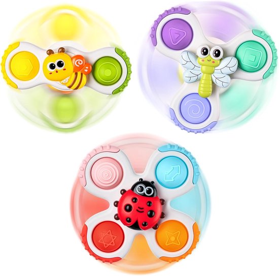 lerrbo 3PCS Saugnapf-Drehspielzeug