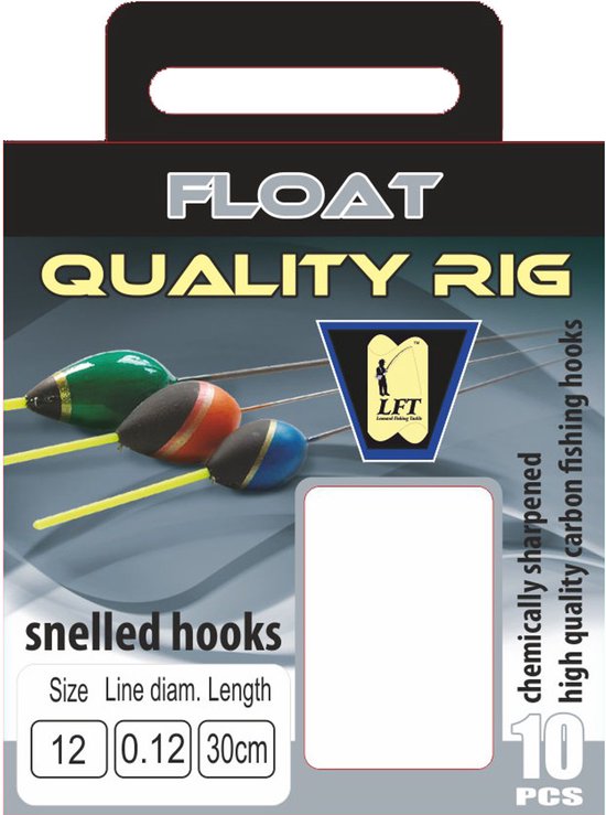 LFT float quality rig 0,12 maat 14 35cm 10 stuks