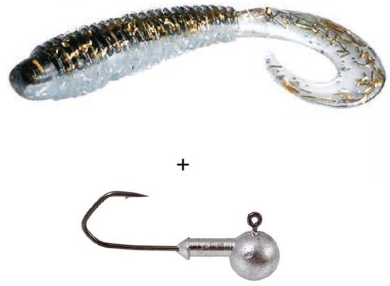 LFT Vibration Curl Tails 7,5cm 2+1stuks - Sparkle Black Silver