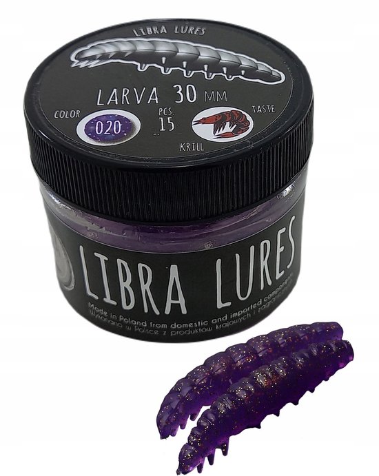 Libra Lures Larva 020 Paars 3.5cm - Zonder Geur
