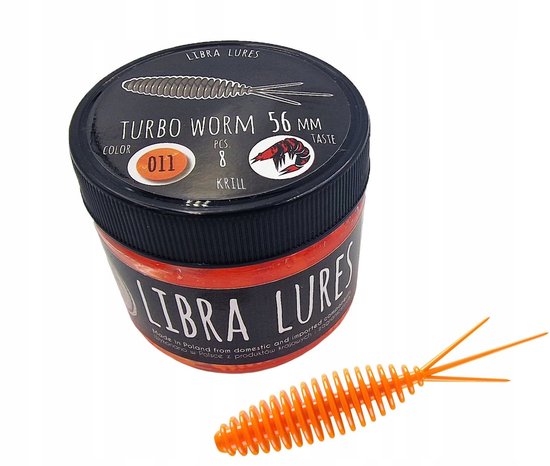 Libra Lures Turbo Worm 5,6 cm - Rubberen kunstaas voor forel en baars van Merkloos