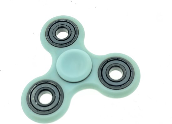 Lichtblauw Spinner Glow in the Dark van Merkloos