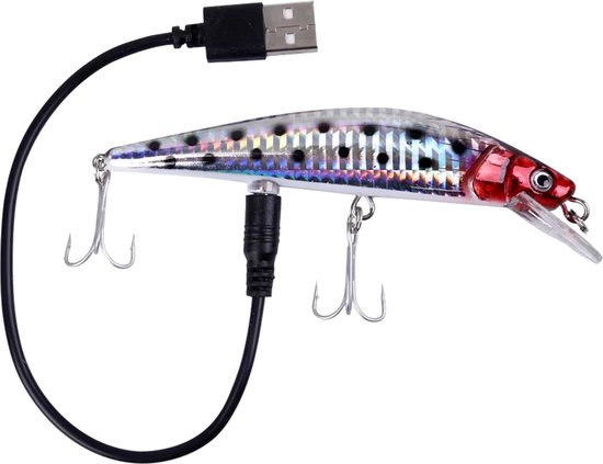 Lichtgevend Trillend Kunstaas - Elektrisch - Lamp - Vibrerend - Vissen - Aas - Plug van LifeGoods