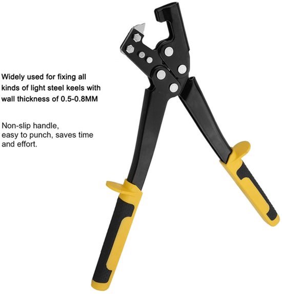 Lichtgewicht Allecto drywall pliers met stalen keel