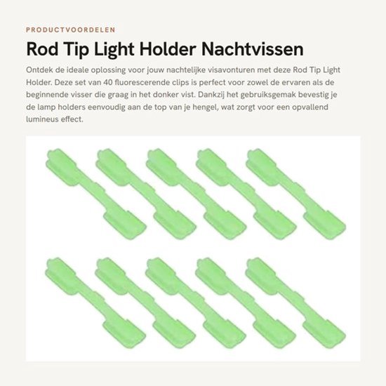 Lichtstick Clip 40 Stuks - Draagbare Houder - Fluorescerende Clip - Vissen Accessoire - ABS Materiaal - Geschikt voor Hengels - Vissersclip