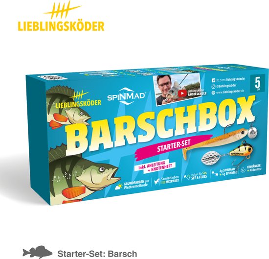 Lieblingskoder - Baars box - Cadeaubox - Kunstaas - Starter Set - Baars Vissen van LIEBLINGSKODER