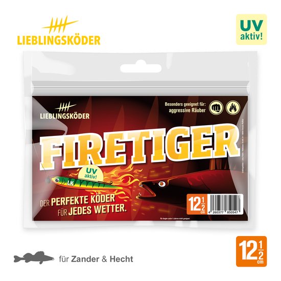 Lieblingskoder Lieblingsköder Shad 12.5cm Firetiger 12.5cm - Aanbieding van LIEBLINGSKODER