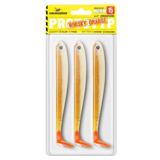 Lieblingsköder Shad 15cm - whisky orange van LIEBLINGSKODER