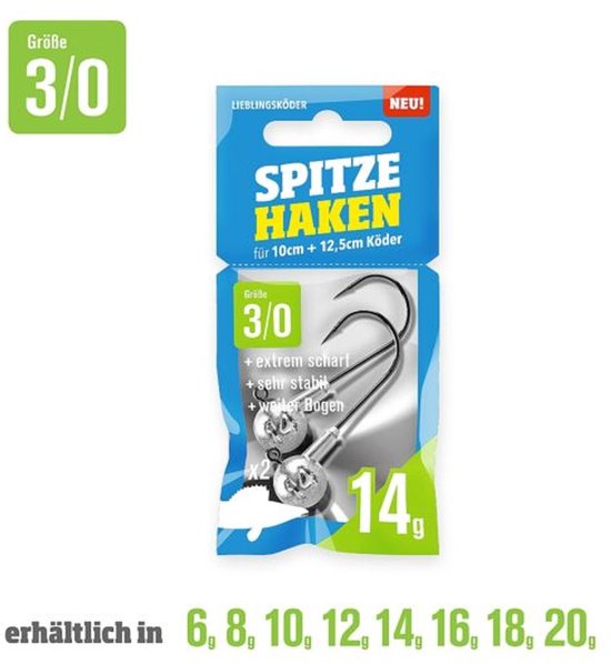 Lieblingskoder Spitze Haken Jigheads 18g / #3/0