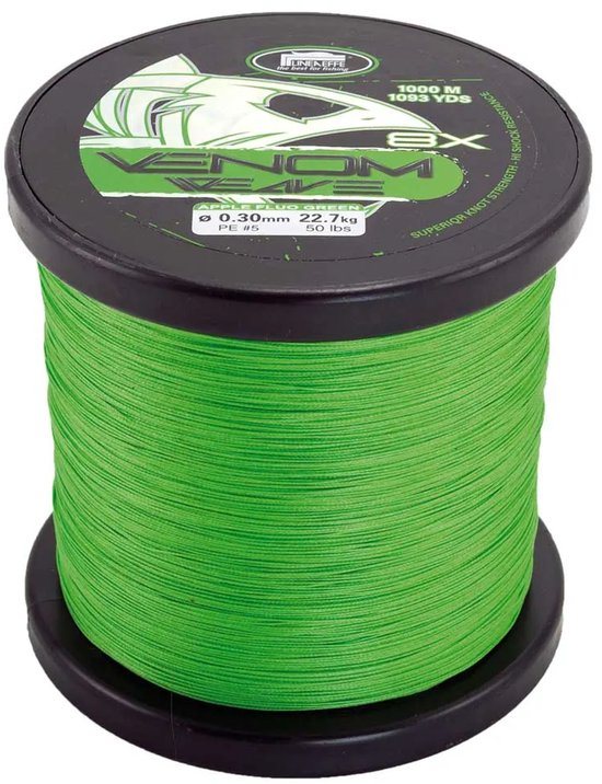 Lineaeffe Venom 8x Gevlochten Vislijn 1000 M Groen 0.200 mm