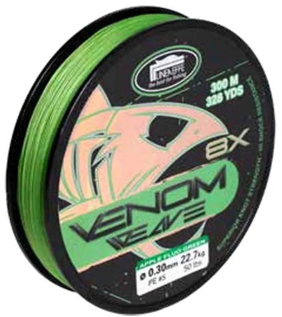Lineaeffe Venom Weave Gevlochten Vislijn 150 M Groen 0.060 mm van Merkloos