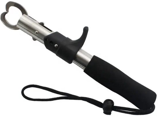 Lip Grip Vistang - RVS Lipgripper 24cm met Polskoord - Onthaaktang voor Roofvissen zoals Snoek & Baars - Vissen Accessoire van Merkloos