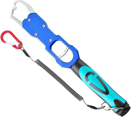 Liptang met Weegschaal - Visgrijper Hengelsport - Vissen Vangen - 360 Graden Draaibaar - 18 Kilogram - Blauw