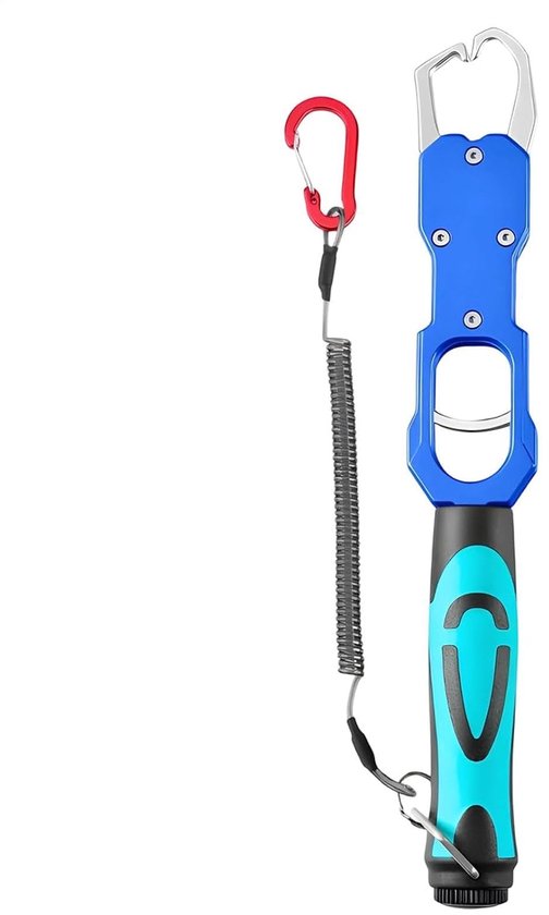 Liptang Visgrijper - Visklem Weegschaal - Veilig Vissen - 2-in-1 Tool - 18 kg - Blauw