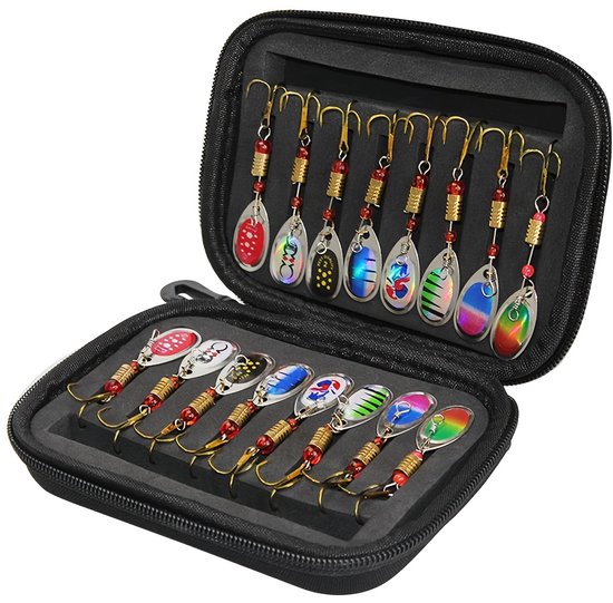 Livé® 16-delige Lepel Spinner - Metalen Kunstaas Kit Zoet & Zoutwater van Merkloos
