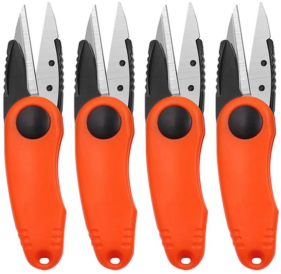 LIVIA HOME- Vistang - 2 Stuks Roestvrij Stalen - Opvouwbare Schaar - Antislip Handvat - Veiligheidsfunctie - Garnalen Vorm - Visgereedschap