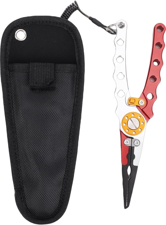 LIXADA Multifunctional Fishing Plier, Lightweight Fish Multi Fishing Pliers with Hook Relaxer, Safety Lock, Lanyard and Carry Bag, Stainless Steel Mul