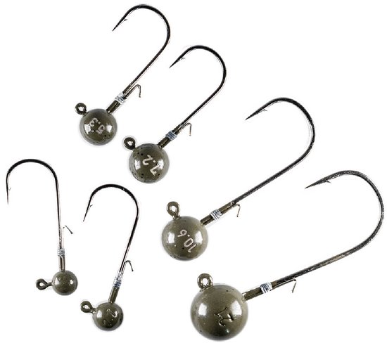 LMAB Tungsten Round Jig Green Pumpkin Size - 4/0 - 10,6 gr 2st. van Merkloos