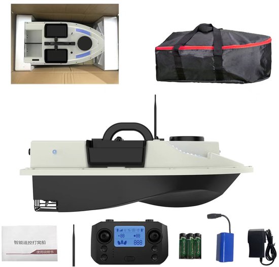 Lokeevan D19 GPS Voerboot - 2kg laadvermogen - 4 voerbakken - 500m bereik