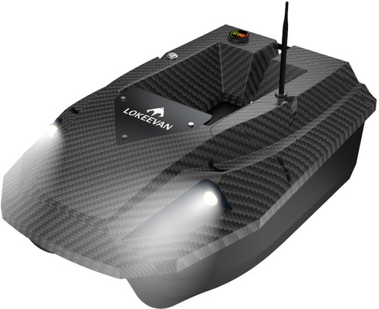 LOKEEVAN D50B GPS Voerboot - 2KG laadvermogen - Dubbele 15600 mAh-batterij - 500m bereik - Zwart