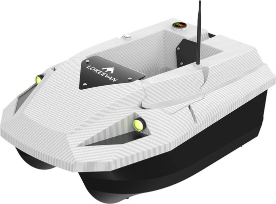 LOKEEVAN D50E GPS Voerboot - 2KG laadvermogen - Dubbele 15600 mAh-batterij - 500m bereik -met Sonar - Wit