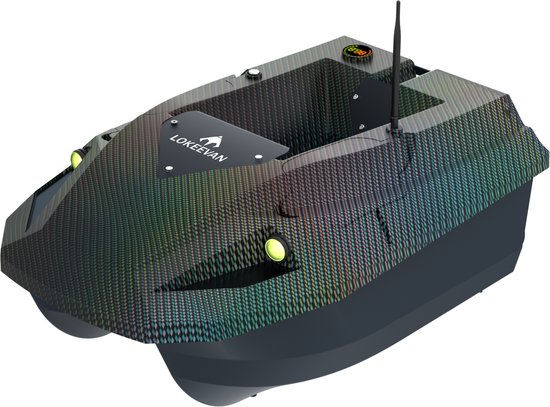 LOKEEVAN D50E GPS Voerboot - 2KG laadvermogen - Dubbele 15600 mAh-batterij - 500m bereik -met Sonar - Zwart