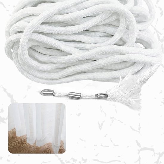 Looddraad voor Gordijnen, 30 g x 10 m, Geschikt voor Soepele Plooien, Ideaal voor Gordijnen, Douchegordijnen en Muggenhorren