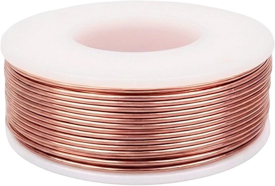Loodvrije koperen lakdraad 1 mm x 20 m voor lassen, sieraden maken, tuinprojecten en solenoïde spoelen