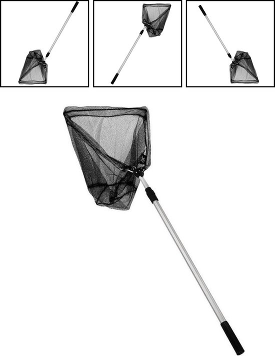 LOUZIR Schepnet - Opvouwbare Visnet tot 170 cm - Vissen Schep Uitschuifbaar - Fishing Net van LOUZIR