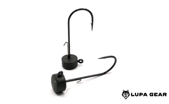 Lupa Gear Tungsten Ned Jigheads Matt Black Haak 1/0 | 4.7g van Lupa Gear
