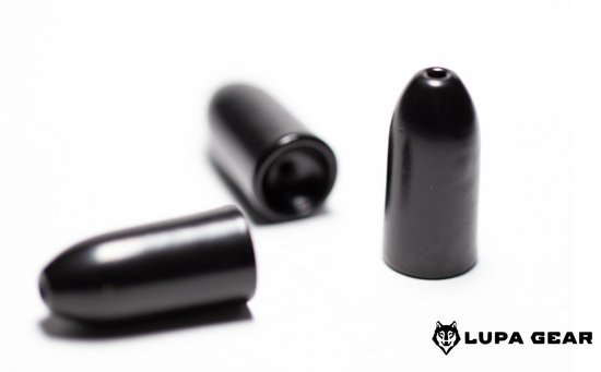 Lupa Gear Tungsten Worm Weights Mat Zwart 10.5g van Lupa Gear
